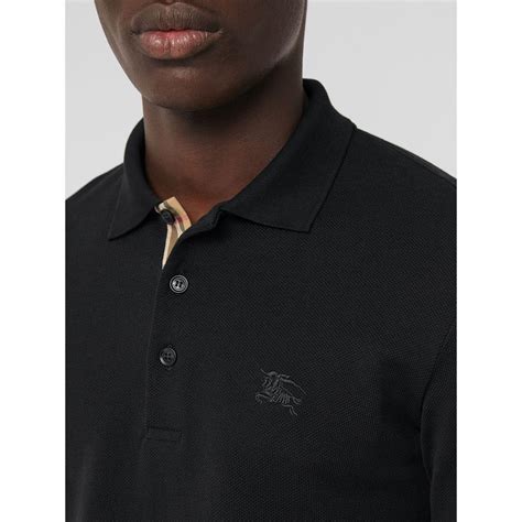 burberry polo shirts men's black